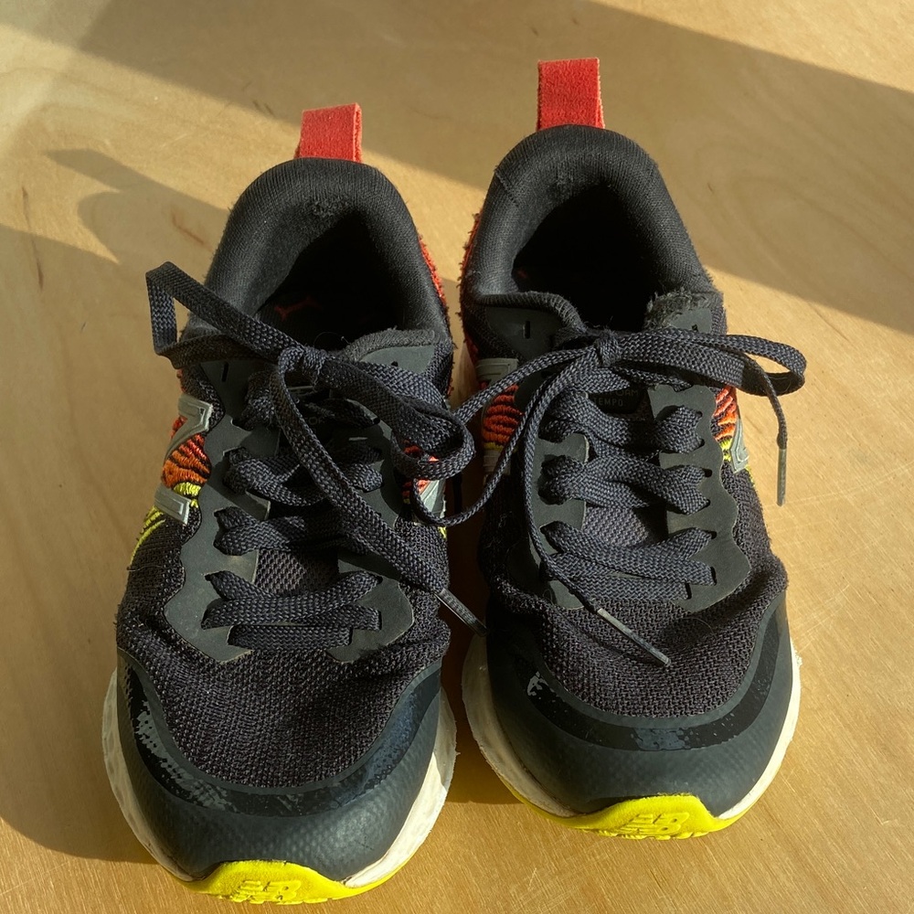 New Balance Kids Black and Yellow Sneakers